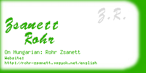 zsanett rohr business card